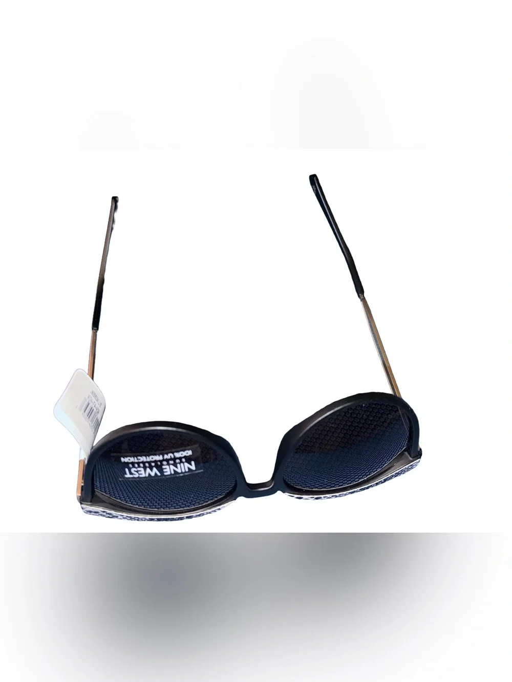 NWT Nine West Women's Snakeskin Sunglasses, Black, Item # 10259534